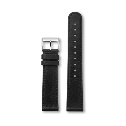 Black Sewn Classic - Silver 20MM