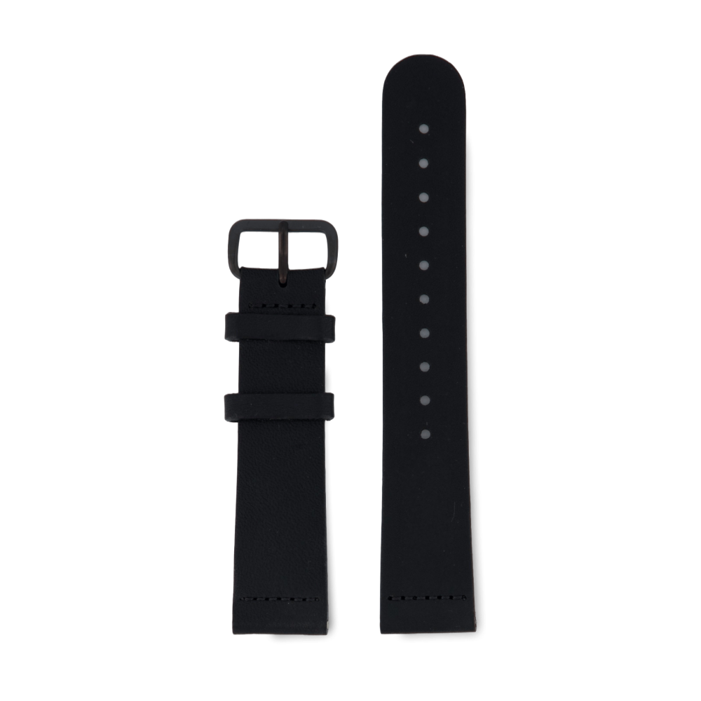 Black Classic - Black Italian Leather 20MM