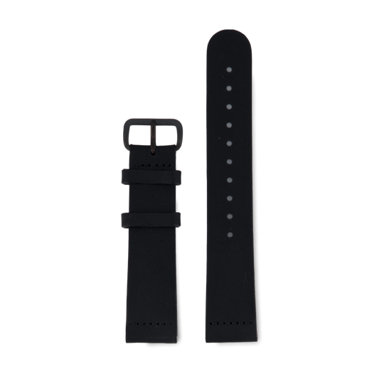 Black Classic - Black Italian Leather 20MM