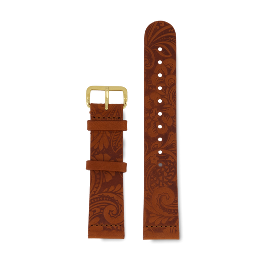 Brown Paisley Classic - Gold 20MM