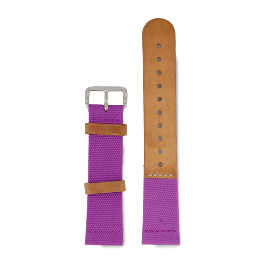 Purple Canvas Classic - Silver 20MM