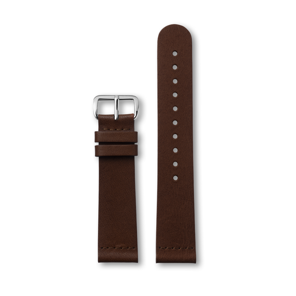 Dark Brown Classic - Silver 20MM