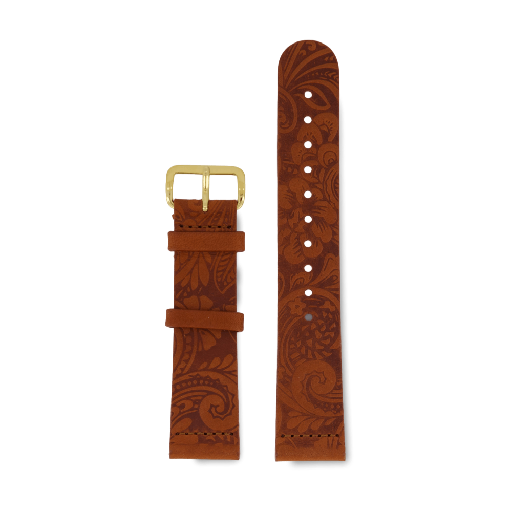Brown Paisley Classic - Gold 20MM