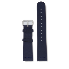Navy Sewn Klassisk - Silver 20MM