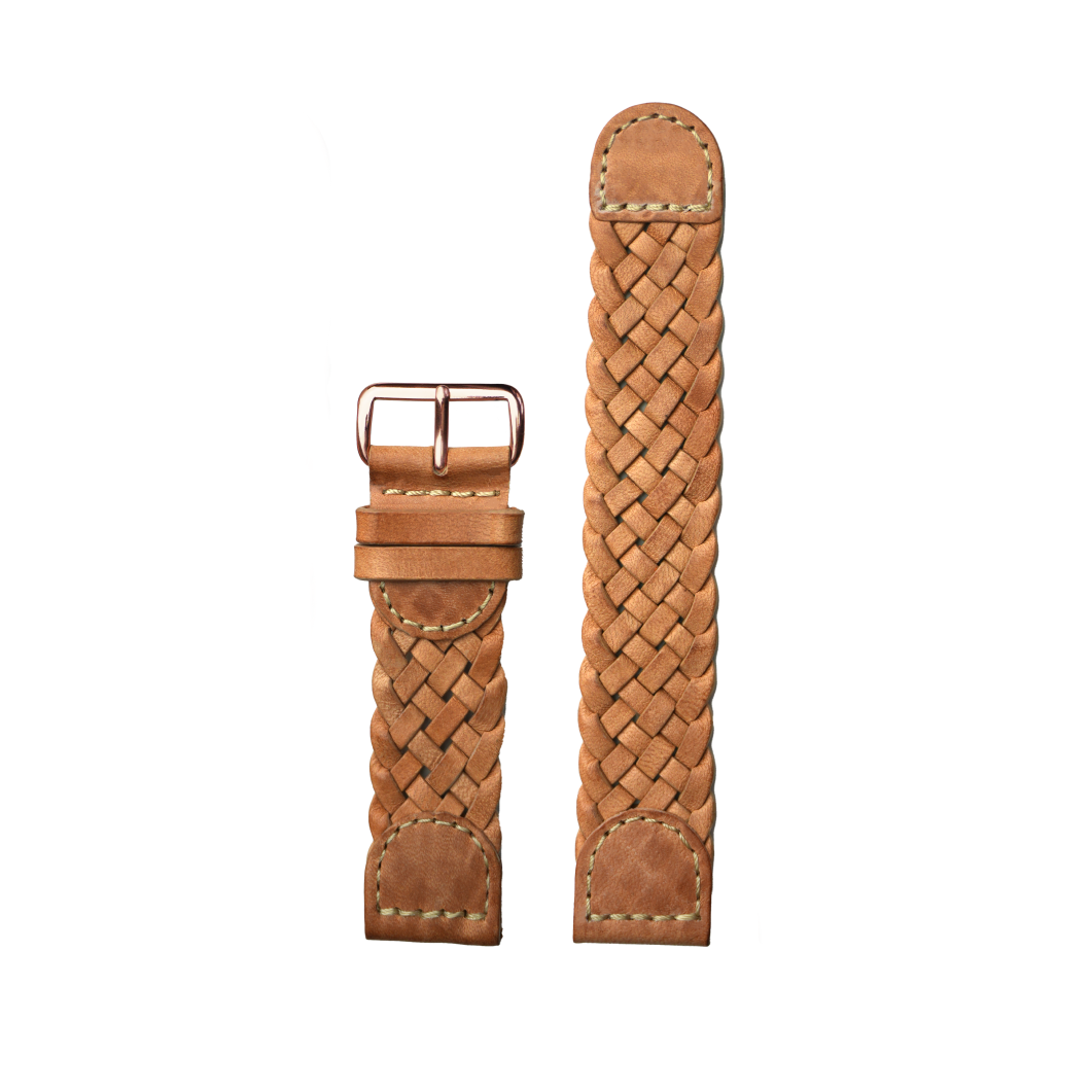 Tan Braided - Rose 20MM